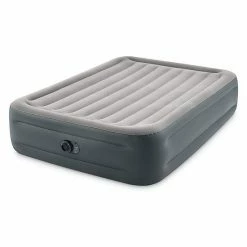 Intex Dura Beam Essential Rest Blow Up Queen Mattress Air Bed With Built In Pump