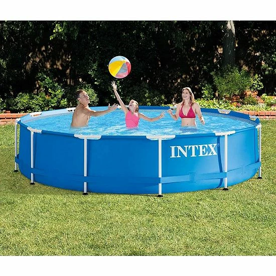 Intex 12' X 30" Outdoor Pool W/ Cartridge Filter Pump, Filter Cartridge & Cover - Image 3