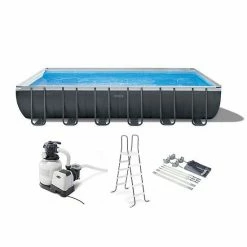Intex 26367EH 24' X 12' X 52" Rectangular Ultra XTR Frame Swimming Pool W/ Pump