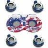 Intex American Flag 2 Person Float W/ River Run 1 Person Tube (4 Pack)