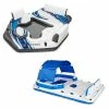 Intex 57272EP Adult 5 Seat Inflatable Island Lounge & 43105E 6 Person Pool Raft