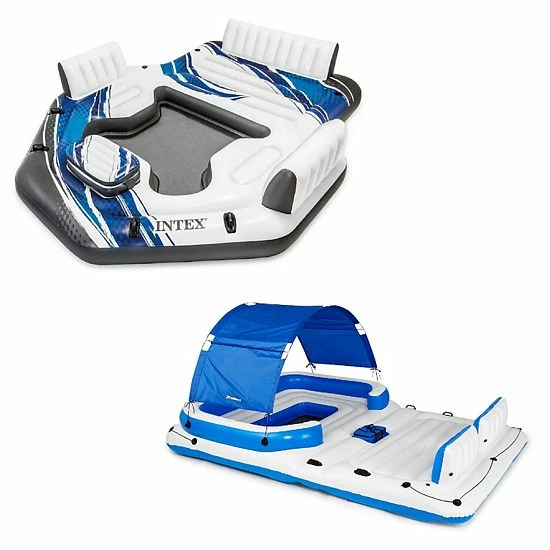 Intex 57272EP Adult 5 Seat Inflatable Island Lounge & 43105E 6 Person Pool Raft Intex 57272EP Adult 5 Seat Inflatable Island Lounge & 43105E 6 Person Pool Raft -Intex Shop unnamed file 1238