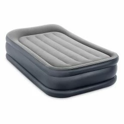 Intex Dura Beam Deluxe Pillow Raised Airbed Mattress With Built In Pump, Twin