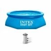 Intex 8ft X 30in Easy Set Inflatable Above Ground Polygonal Pool W/ Filter Pump