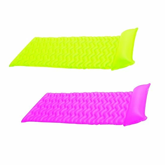 Intex Tote 'N Float Wave Mat Floating Swimming Pool Lounger W/ Headrest (2 Pack) 1 Intex Tote 'N Float Wave Mat Floating Swimming Pool Lounger W/ Headrest (2 Pack)