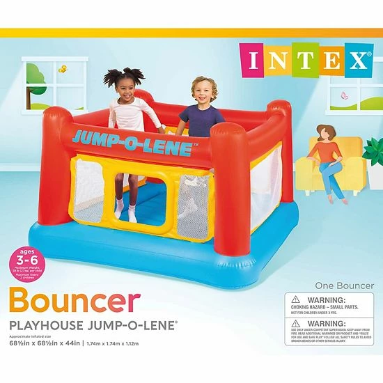 Intex Inflatable Jump-O-Lene Playhouse Trampoline Bounce House For Kids Ages 3-6 5 Intex Inflatable Jump-O-Lene Playhouse Trampoline Bounce House For Kids Ages 3-6 - Image 5