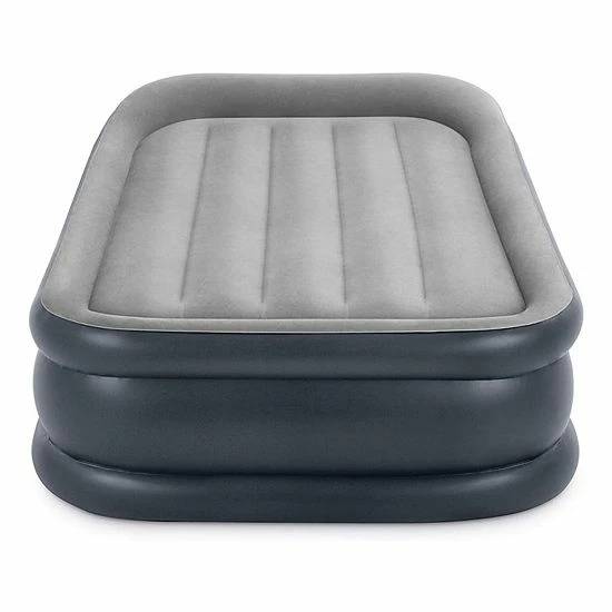 Intex Dura Beam Deluxe Pillow Raised Airbed Mattress With Built In Pump, Twin - Image 2