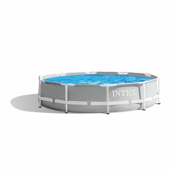 Intex 10' X 30" Above Ground Pool W/ Cartridge Filter Pump, 2 Filters & Cover - Image 2