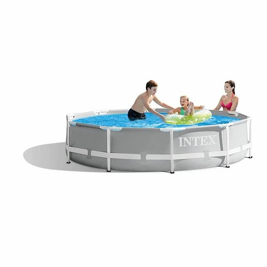 Intex 10' X 30" Above Ground Pool W/ Cartridge Filter Pump, 2 Filters & Cover - Image 3