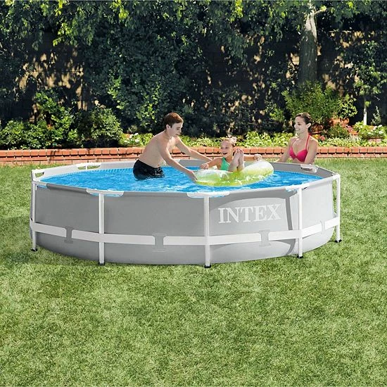 Intex 10' X 30" Above Ground Pool W/ Cartridge Filter Pump, 2 Filters & Cover - Image 4