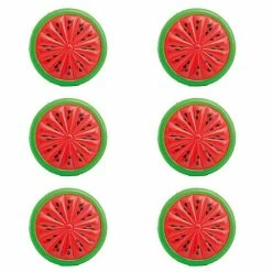 Intex Giant Inflatable 72 Inch Watermelon Island Summer Pool Float Raft (6 Pack)