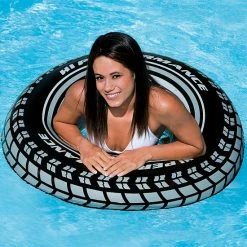 Intex Inflatable Giant Tire Tube Raft Float For Pool Lake Ocean River (18 Pack)