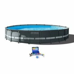Intex 20ft X 48in Ultra XTR Round Frame Above Ground Pool Set & Water Test Kit