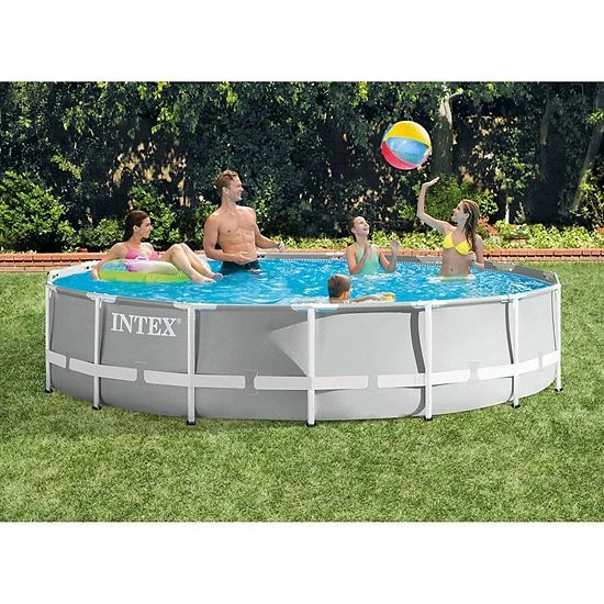 Intex 15 Foot Prism Frame Above Ground Pool W/ Taylor Pool Water Test Kit - Image 5