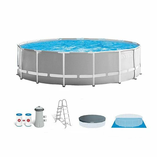 Intex 15ft X 48in Prism Swimming Pool Set W/ Ladder, Cover And Maintenance Kit - Image 3