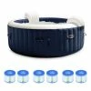 Intex PureSpa Plus 6 Person Inflatable Hot Tub With 6 Type S1 Filter Cartridges