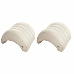 Intex Hot Tub Removable Inflatable Lounge Headrest Pillow Spa Accessory (2 Pack)