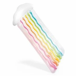 Intex Rainbow Cloud Mat Inflatable Floating Swimming Pool Lounger With Headrest