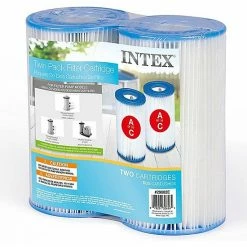 Intex Easy Set Type A Or C Filter Replacement Cartridges Pack For Pool, 2 Pack