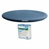Intex 13 Foot Easy Set Rope Tie PVC Pool Cover W/ Type A/C Filter Cartridges