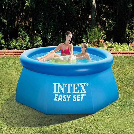 Intex 8ft X 30in Easy Set Inflatable Above Ground Family Swimming Pool (No Pump) 2 Intex 8ft X 30in Easy Set Inflatable Above Ground Family Swimming Pool (No Pump) - Image 2