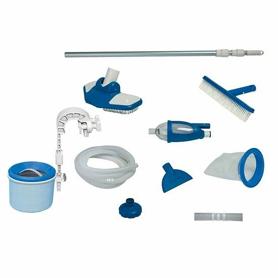 Intex Deluxe Pool Automatic Surface Skimmer And Maintenance Kit W/ Vacuum & Pole