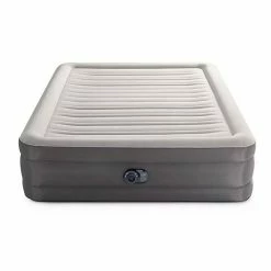 Intex TruAire Luxury Queen Air Mattress Airbed W/ Lumbar Support & Built In Pump