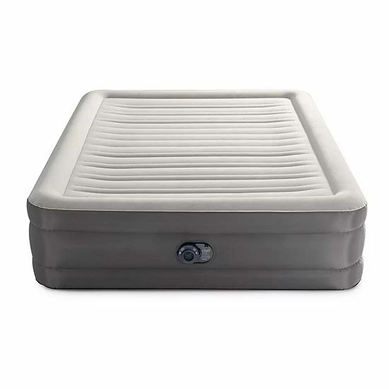 Intex TruAire Luxury Queen Air Mattress Airbed W/ Lumbar Support & Built In Pump