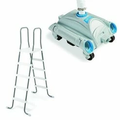 Intex Swimming Pool Ladder For 52" Wall Height Pools & Pool Side Vacuum Cleaner