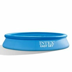 Intex 28116EH 10 X 2 Foot Easy Set Inflatable Circular Vinyl Swimming Pool, Blue