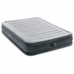 Intex Comfort Deluxe Dura-Beam Plush Air Mattress Bed With Built-In Pump, Full