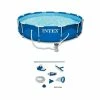 Intex 12' X 30" Metal Frame Swimming Pool W/ Filter Pump & Pool Maintenance Kit
