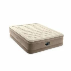 Intex 64427ED Ultra Plush Fiber Tech Airbed Mattress With Built In Pump, Queen
