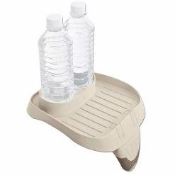 Intex PureSpa Attachable Cup Holder And Refreshment Tray Hot Tub Accessory, Tan