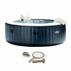 Intex PureSpa Plus Portable Inflatable Hot Tub Bubble Jet Spa W/ Accessory Kit