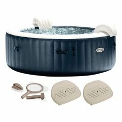 Intex PureSpa Plus Portable Inflatable Hot Tub With Accessory Kit & 2 Seat Spas
