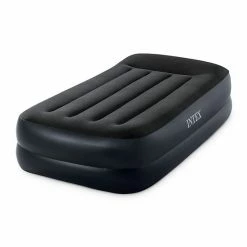 Intex Dura Beam Plus Pillow Raised Airbed Mattress With Built In Pump, Twin