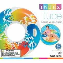 Intex Inflatable 47" Color Whirl Tube Swimming Pool Raft With Handles (4 Pack) -Intex Shop unnamed file 651