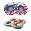 Intex American Flag 2 Person Tube W/ Cooler & Bestway Rapid Rider 4 Person Raft