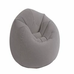 Intex 68579EP Inflatable 42 X 41 X 27 Inch Beanless Bag Lounge Chair, Gray