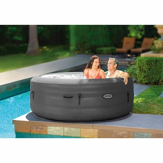Intex SimpleSpa 4 Person Inflatable Portable Hot Tub W/ Energy Efficient Cover - Image 5