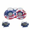Intex American Flag 2 Person Float W/ River Run 1 Person Tube, Blue (2 Pack)