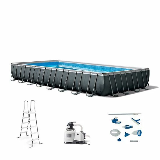 Intex 32ft X 16ft X 52in Ultra XTR Rectangular Pool Set With Maintenance Kit 1 Intex 32ft X 16ft X 52in Ultra XTR Rectangular Pool Set With Maintenance Kit
