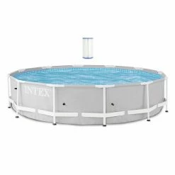 Intex 12' X 30" Steel Frame Above Ground Pool & Type A & C Filter Pump Cartridge
