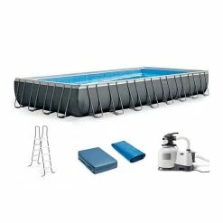 Intex 26373EH 32' X 16' X 52" Rectangular Ultra XTR Frame Swimming Pool W/ Pump
