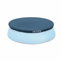 Intex 7.3 Ft Above Ground Swimming Pool Vinyl Round Cover Tarp, No Pool Included