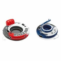 Intex River Run 1 Water Inflatable Tube Raft & Mega Chill Inflatable Cooler