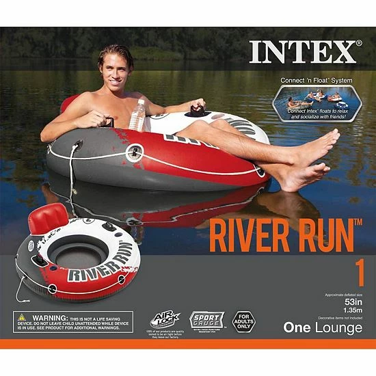 Intex River Run Inflatable Floating Water Tube Lake Pool Ocean Raft, Red & Blue Intex River Run Inflatable Floating Water Tube Lake Pool Ocean Raft, Red & Blue -Intex Shop unnamed file 853