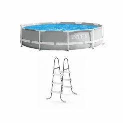 Intex 10' X 30" Above Ground Swimming Pool W/ 330 GPH Filter Pump & Pool Ladder