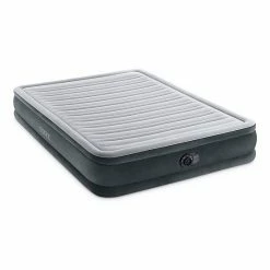 Intex Comfort Deluxe Dura-Beam Plush Air Mattress Bed With Built-In Pump, Queen